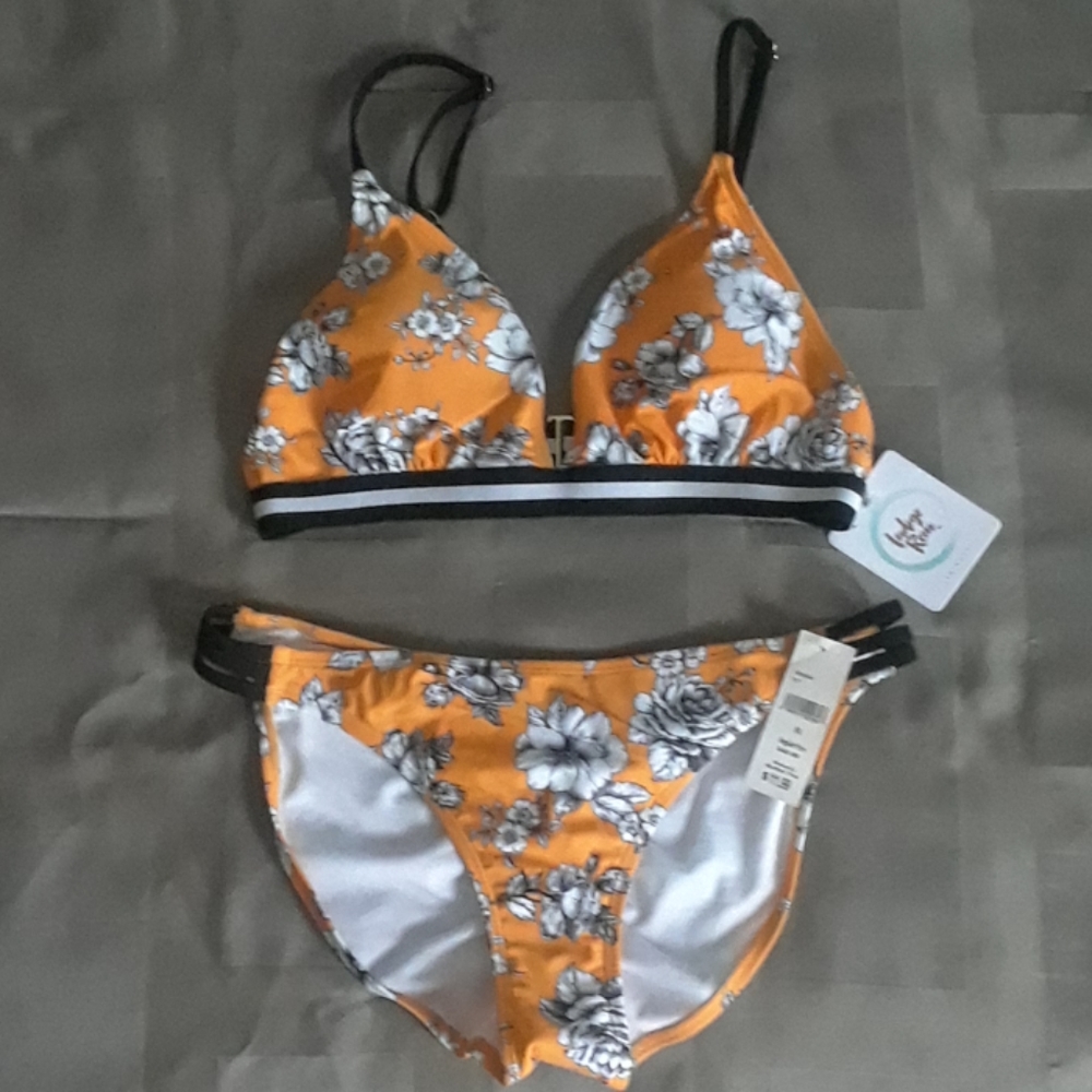 Yellow floral bikini